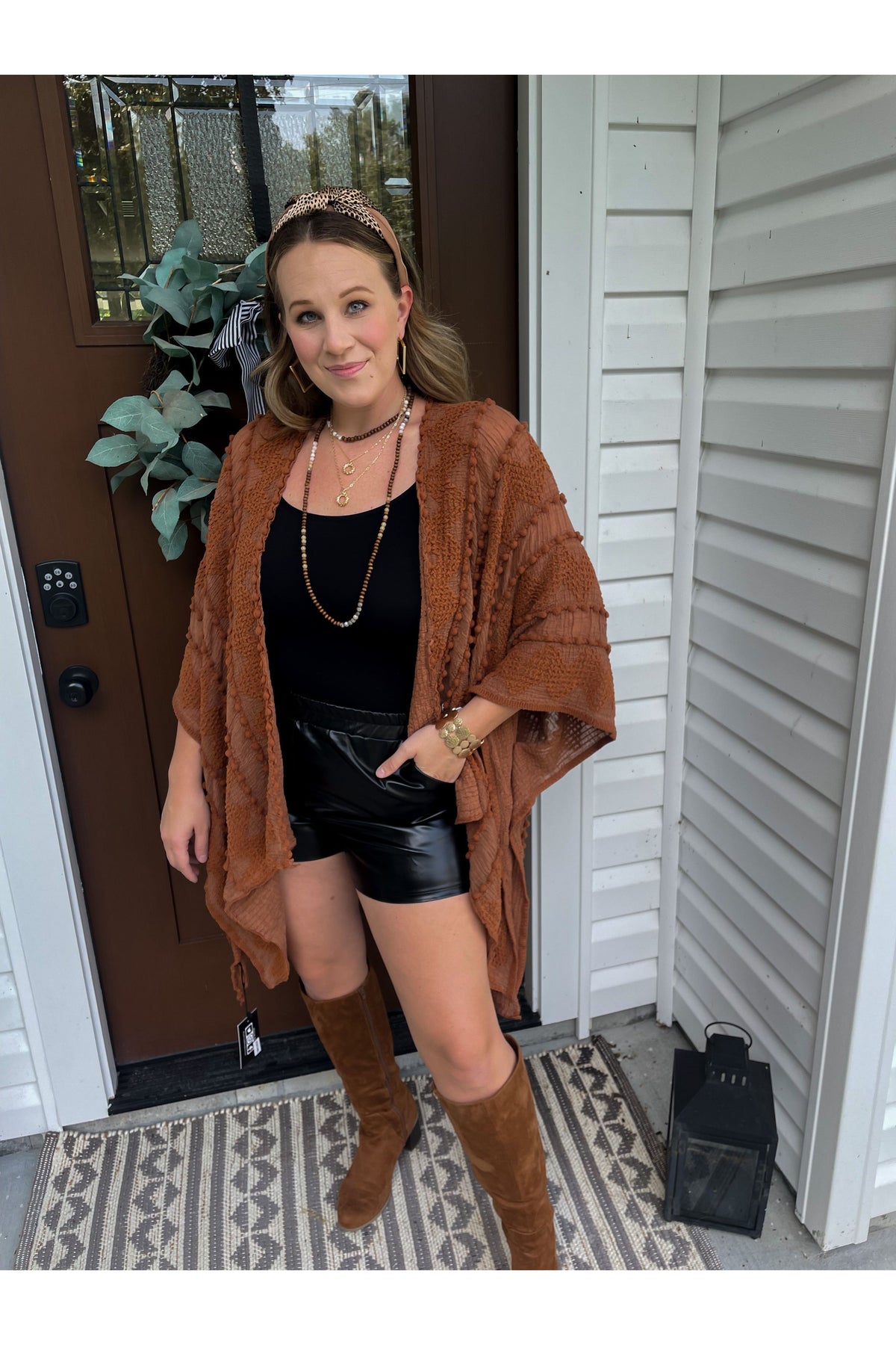 Clueless Faux Leather Shorts in Black