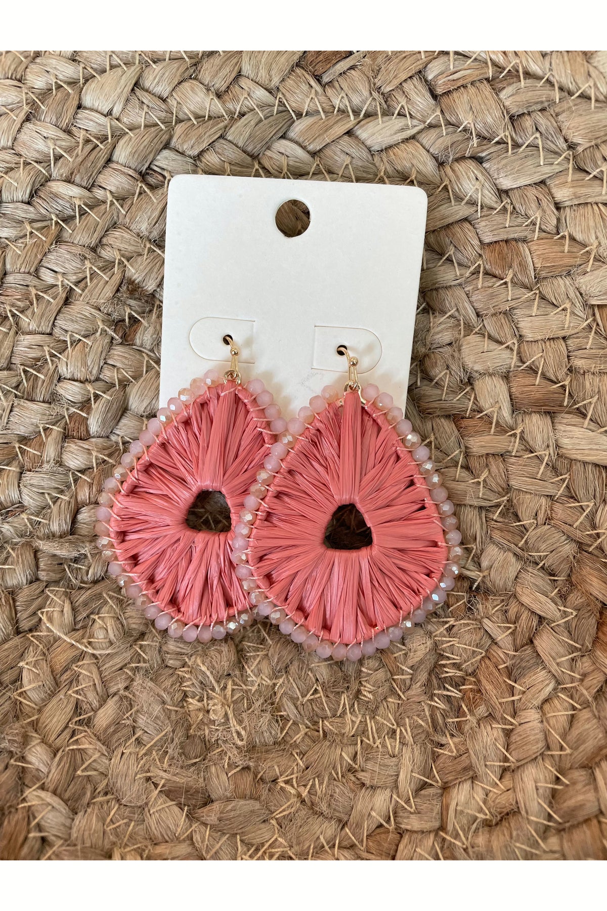 Coral Teardrop Earrings