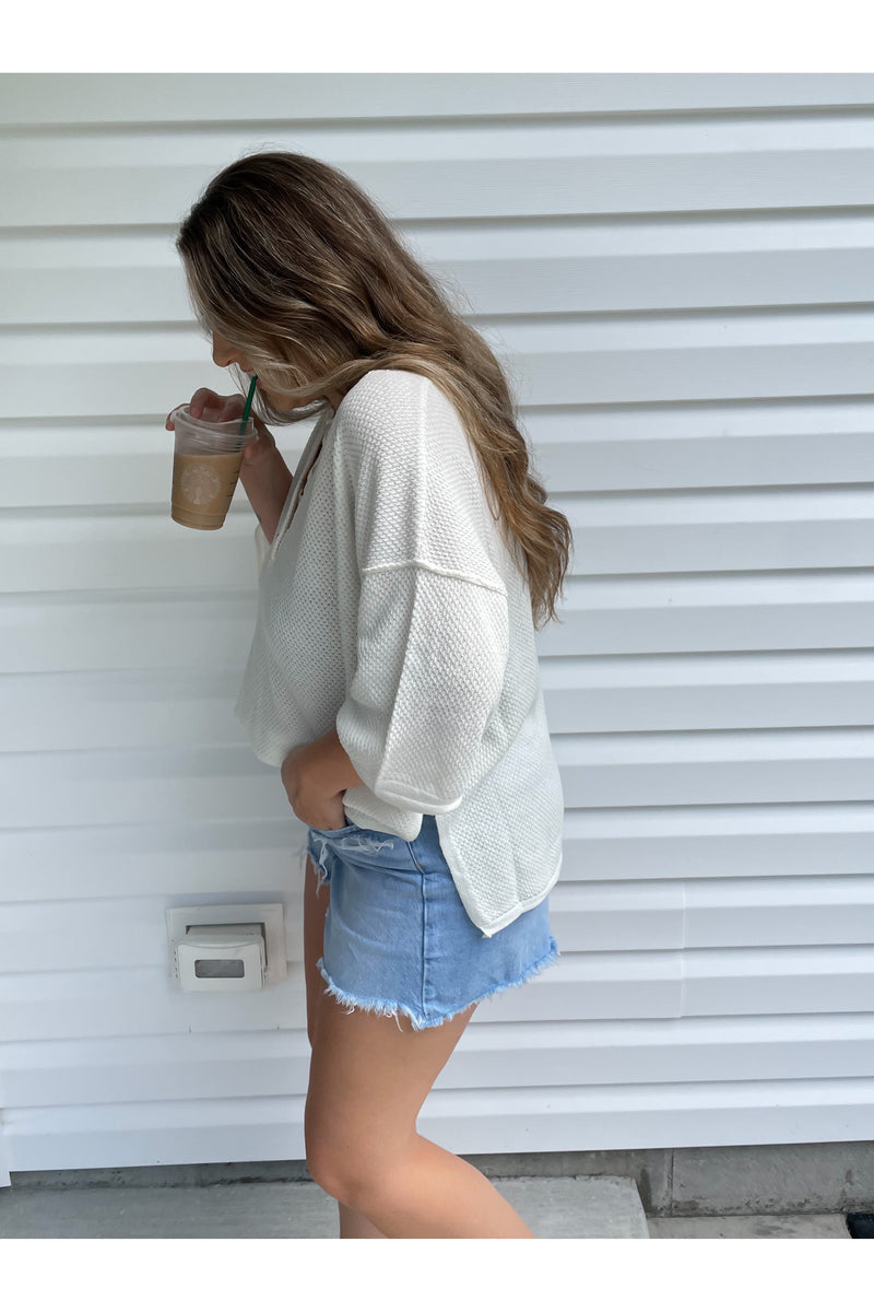 Morning Coffee Lightweight Knit Sweater