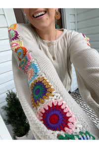 Wallflower Crochet Sleeve Sweater