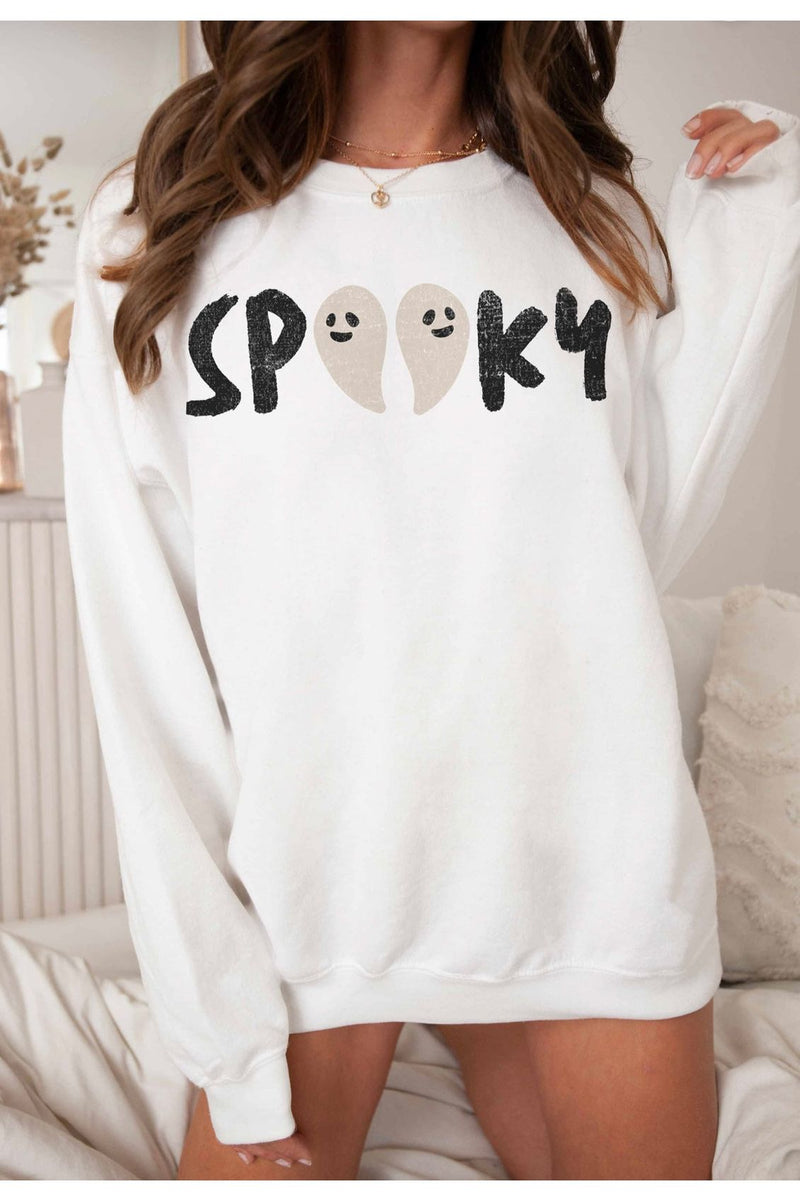 Spooky Oversized Graphic Pullover