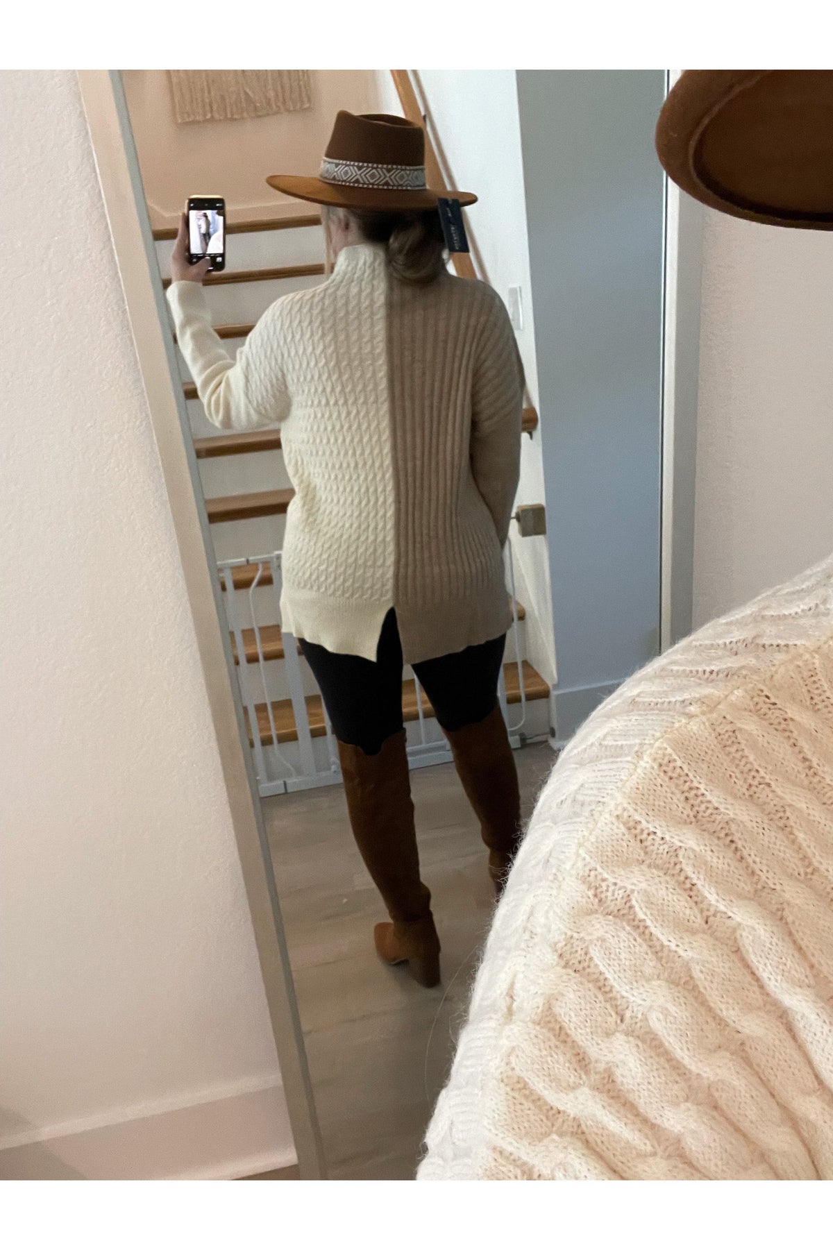 Double Life Two Tone Sweater