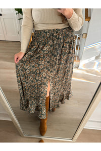 Josephine Floral Maxi Skirt in Pine