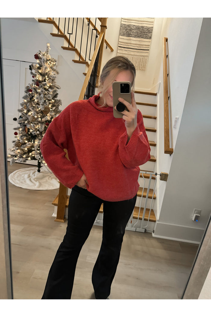 Home for the Holidays Mock Neck Sweater