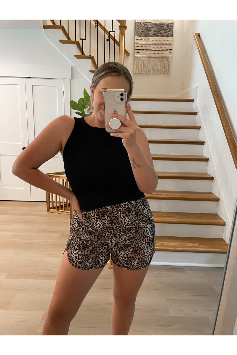 Free Range Athletic Shorts in Leopard