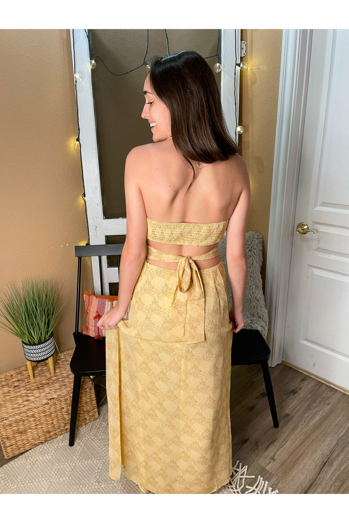 Daffodil Halter Maxi Dress