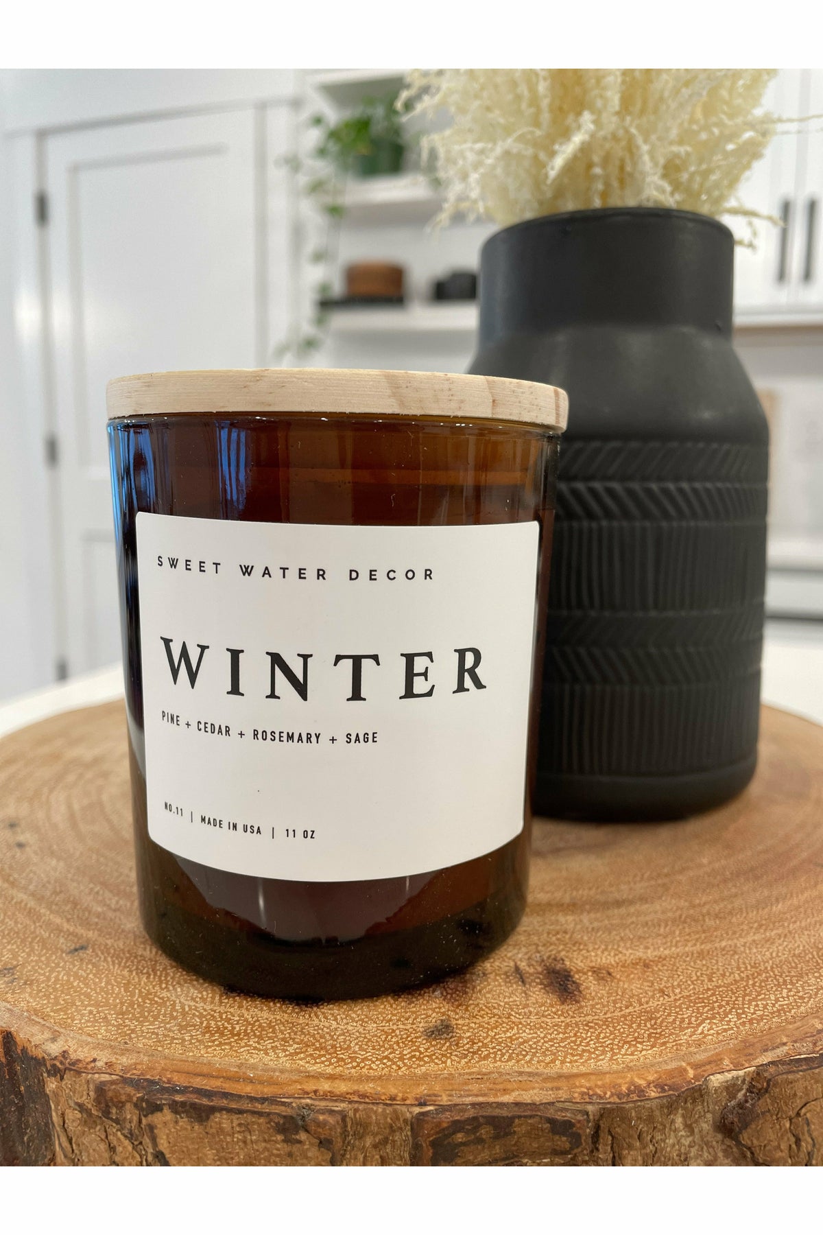 WINTER Large Amber Jar Candle