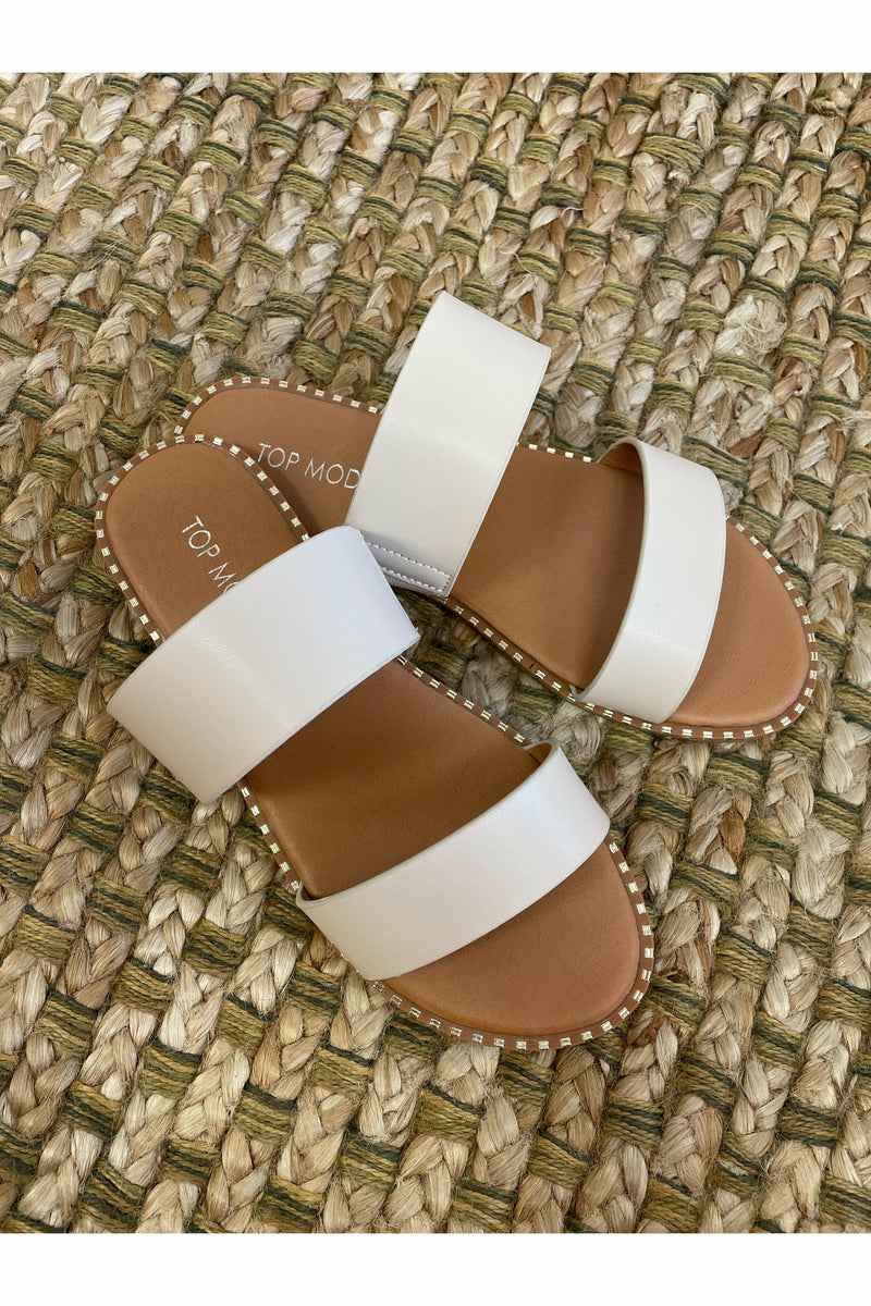 Leah Double Strap Slide Sandals