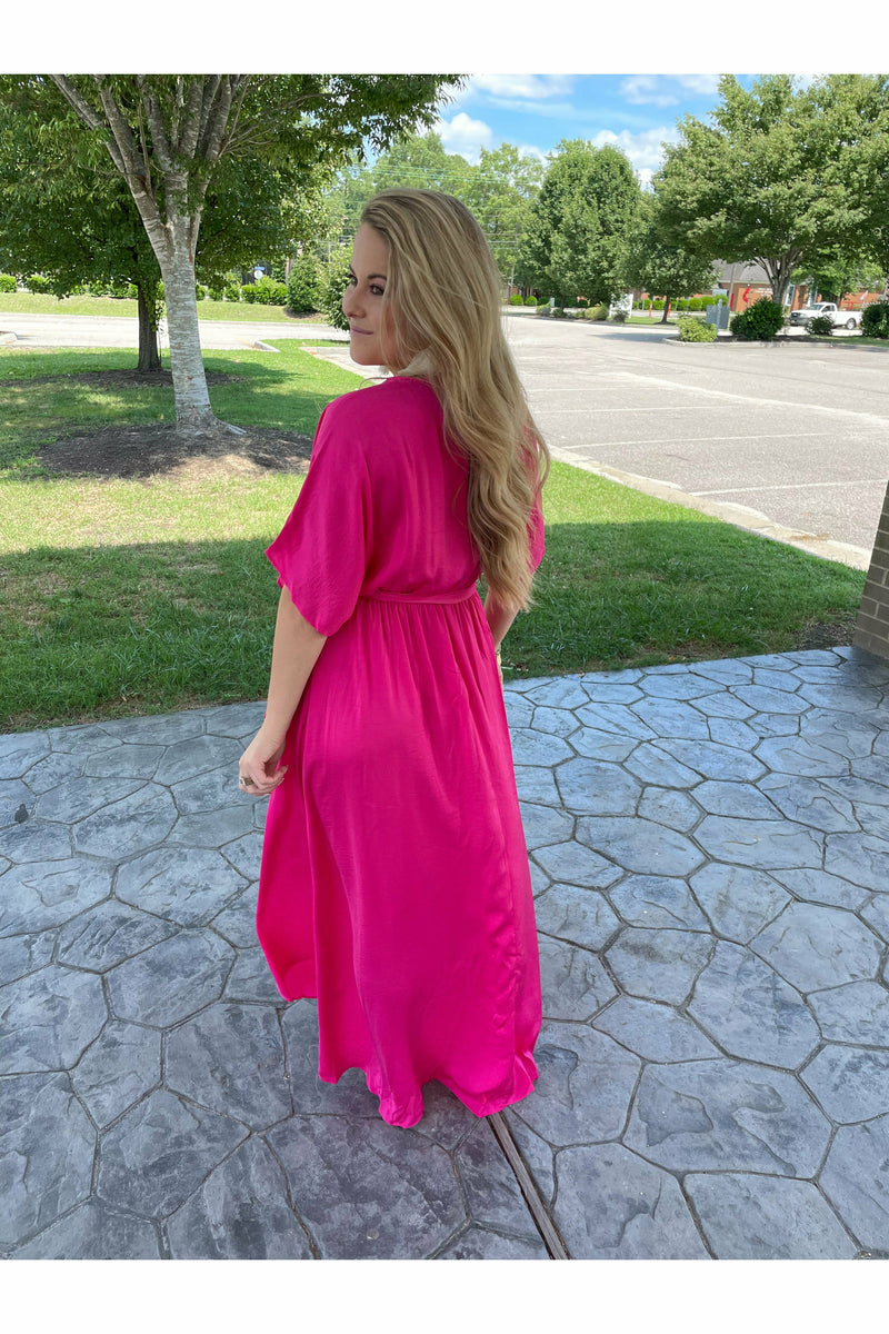 The Final Rose High Low Dress in Magenta