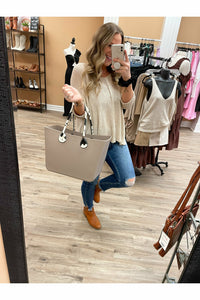 Versa Tote with Interchangeable Straps in Taupe