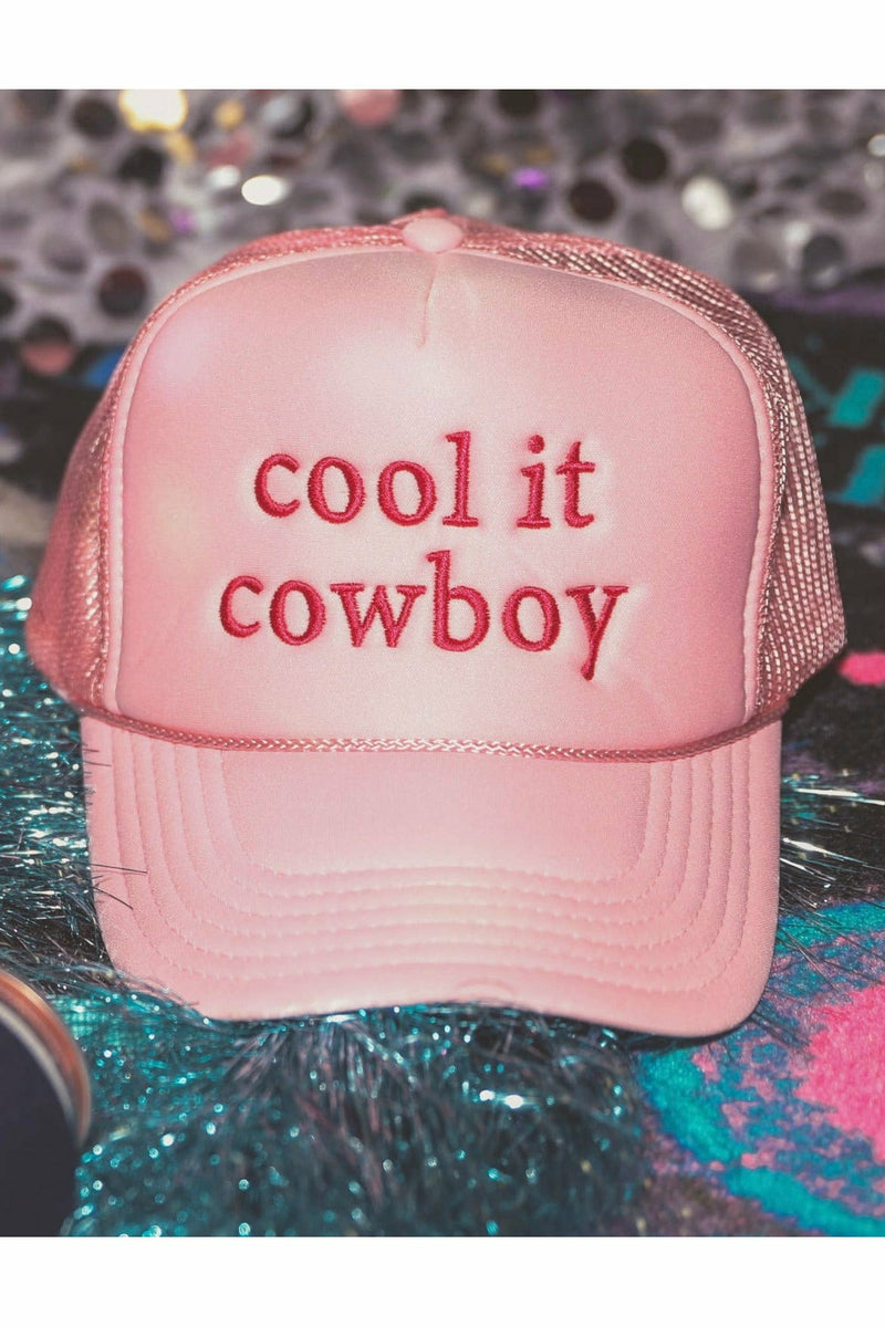 Cool it Cowboy Pink Trucker Hat