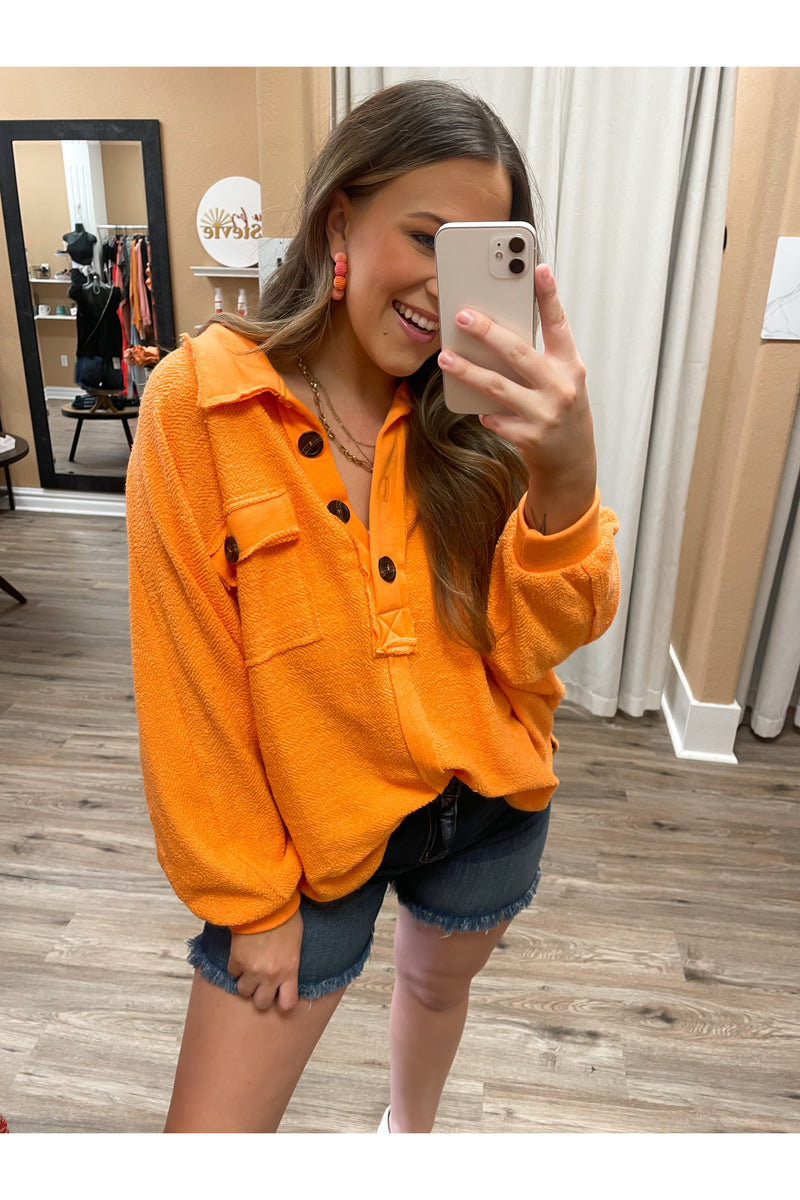 Made For You Pullover in Orange