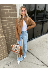Camille Puffer Jacket in Camel