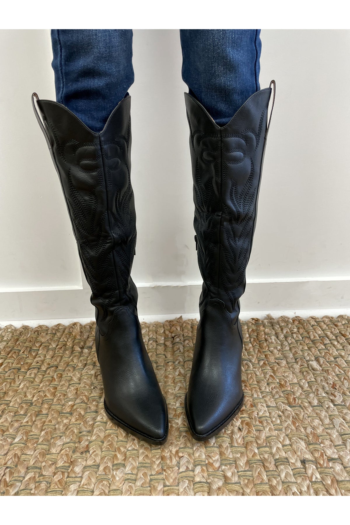 Dutton Tall Black Cowgirl Boots